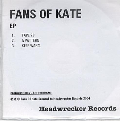Fans Of Kate Fans Of Kate EP CD-R acetate UK FAVCRFA308230