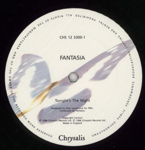 Fantasia (80S) Tonight's The Night 12" vinyl single (12 inch record / Maxi-single) UK QDQ12TO866073