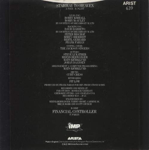 Far Corporation Stairway To Heaven 7" vinyl single (7 inch record / 45) UK FCO07ST881619