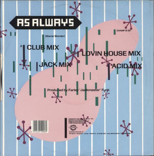 Farley Jackmaster Funk As Always 12" vinyl single (12 inch record / Maxi-single) UK FJF12AS719248