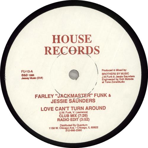 Farley Jackmaster Funk Love Can't Turn Around 12" vinyl single (12 inch record / Maxi-single) US FJF12LO713329