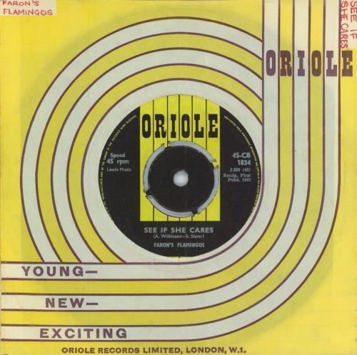 Faron's Flamingos See If She Cares 7" vinyl single (7 inch record / 45) UK 4C207SE789392