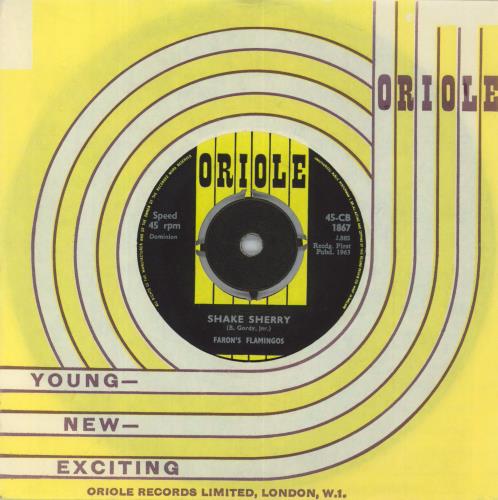 Faron's Flamingos Shake Sherry 7" vinyl single (7 inch record / 45) UK 4C207SH818525