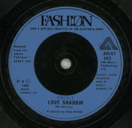 Fashion Love Shadow 7" vinyl single (7 inch record / 45) UK FS107LO367241