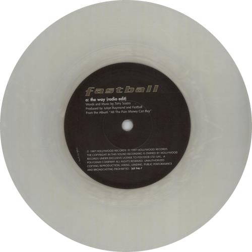 Fastball The Way - Clear Vinyl 7" vinyl single (7 inch record / 45) UK FBL07TH648484
