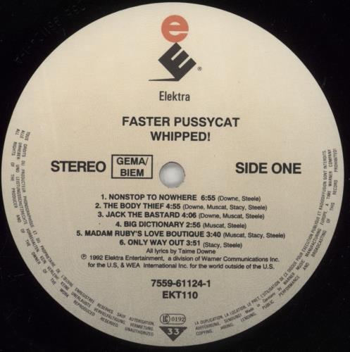Faster Pussycat Whipped! vinyl LP album (LP record) UK FPCLPWH890462