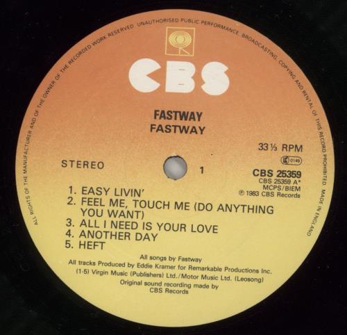 Fastway Fastway - Sticker Sleeve vinyl LP album (LP record) UK FSWLPFA738955