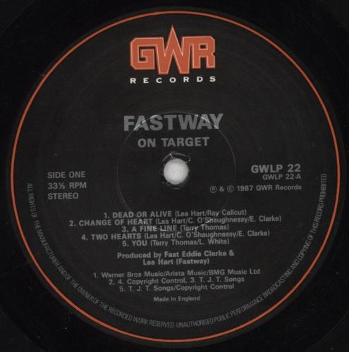 Fastway On Target vinyl LP album (LP record) UK FSWLPON646819