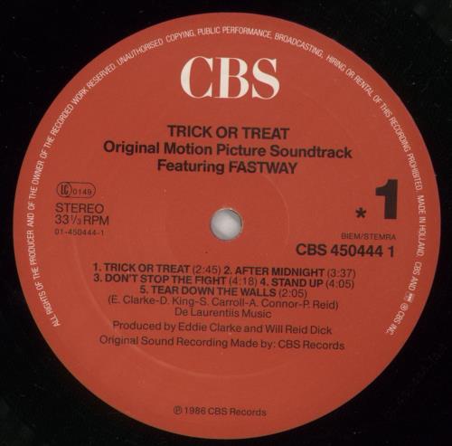 Fastway Trick Or Treat vinyl LP album (LP record) UK FSWLPTR572808