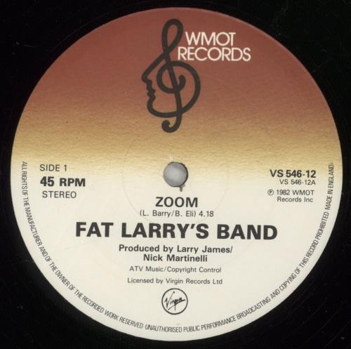Fat Larry's Band Zoom 12" vinyl single (12 inch record / Maxi-single) UK FLR12ZO95141