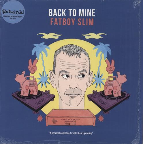 Fatboy Slim Back To Mine - Blue vinyl 2-LP vinyl record set (Double LP Album) UK FBS2LBA871204