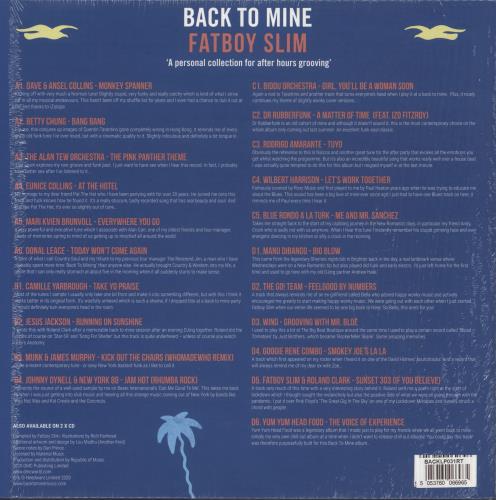 Fatboy Slim Back To Mine - Blue vinyl 2-LP vinyl record set (Double LP Album) UK FBS2LBA871204