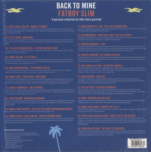 Fatboy Slim Back To Mine - Purple vinyl 2-LP vinyl record set (Double LP Album) UK FBS2LBA871207