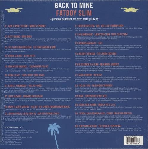 Fatboy Slim Back To Mine - Yellow Vinyl - Sealed 2-LP vinyl record set (Double LP Album) UK FBS2LBA869079