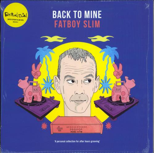 Fatboy Slim Back To Mine - Yellow vinyl 2-LP vinyl record set (Double LP Album) UK FBS2LBA771259