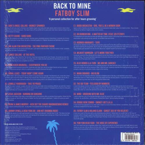 Fatboy Slim Back To Mine - Yellow vinyl 2-LP vinyl record set (Double LP Album) UK FBS2LBA771259
