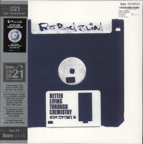 Fatboy Slim Better Living Through Chemistry - 180gm Blue & White Quarter Split Vinyl - Sealed 2-LP vinyl record set (Double LP Album) UK FBS2LBE869979