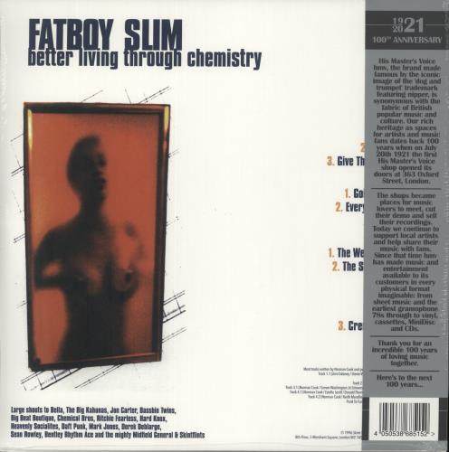 Fatboy Slim Better Living Through Chemistry - 180gm Blue & White Quarter Split Vinyl - Sealed 2-LP vinyl record set (Double LP Album) UK FBS2LBE869979