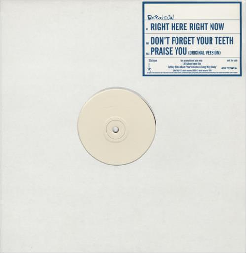 Fatboy Slim Right Here Right Now 12" vinyl single (12 inch record / Maxi-single) UK FBS12RI137510