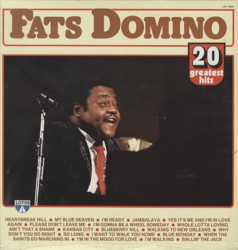 Fats Domino 20 Greatest Hits - Sealed vinyl LP album (LP record) Italian FTDLPGR334142