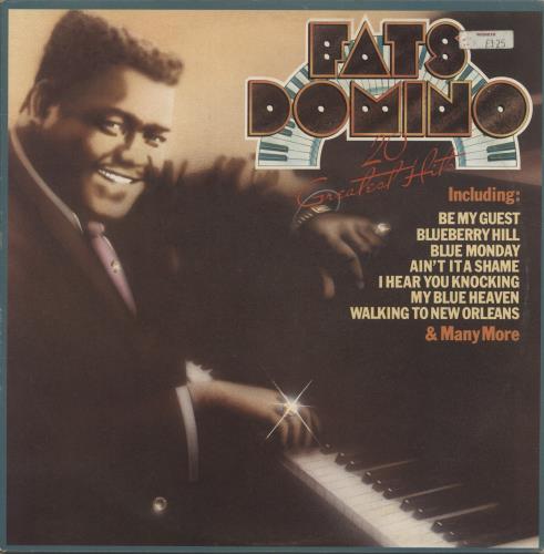 Fats Domino 20 Greatest Hits vinyl LP album (LP record) UK FTDLPGR554537