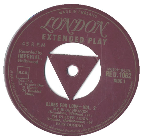 Fats Domino Blues For Love Vol. 2 EP - Gold Tri 7" vinyl single (7 inch record / 45) UK FTD07BL554847