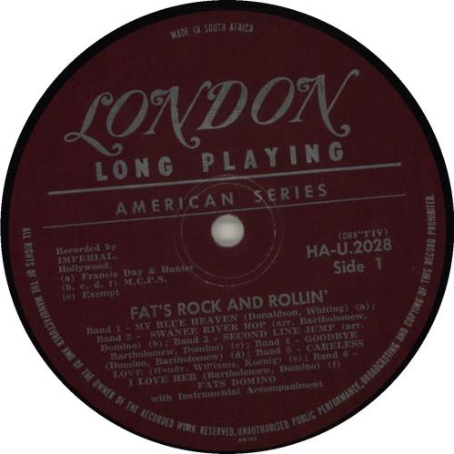 Fats Domino Fats' Rock And Rollin' vinyl LP album (LP record) South African FTDLPFA684506