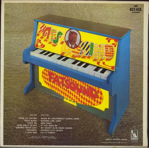 Fats Domino Fatsound vinyl LP album (LP record) UK FTDLPFA808303