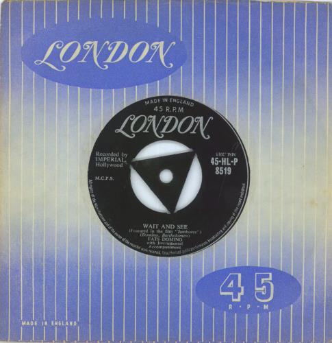 Fats Domino Wait And See 7" vinyl single (7 inch record / 45) UK FTD07WA815896