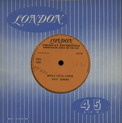 Fats Domino Whole Lotta Loving 7" vinyl single (7 inch record / 45) UK FTD07WH569588