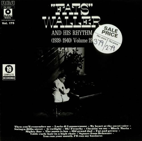 Fats Waller "Fats" Waller And His Rhythm (1939-1940) Volume 19 vinyl LP album (LP record) French FTWLPFA445276