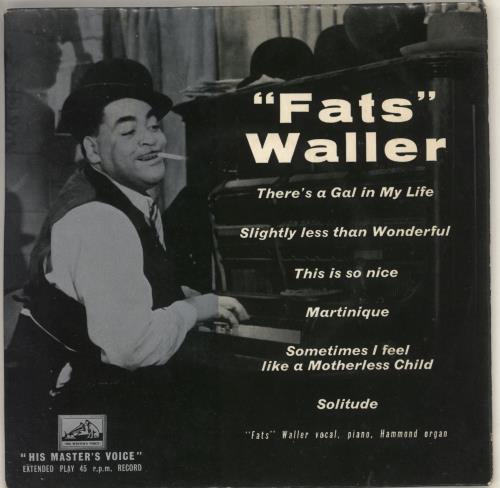 Fats Waller Fats Waller 7" vinyl single (7 inch record / 45) UK FTW07FA726202