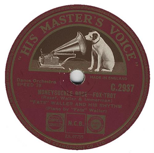 Fats Waller Honeysuckle Rose 78rpm shellac record UK FTW78HO394477