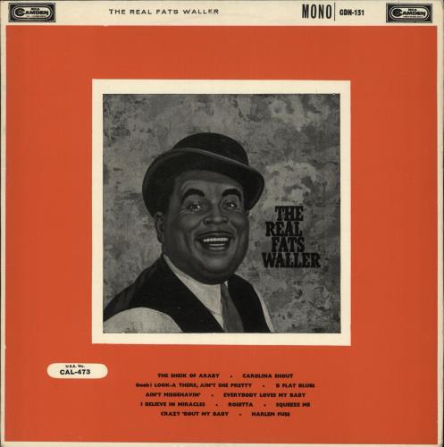 Fats Waller The Real Fats Waller vinyl LP album (LP record) UK FTWLPTH331442