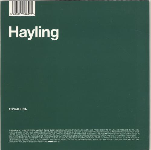 FC Kahuna Hayling 7" vinyl single (7 inch record / 45) UK FCK07HA689319