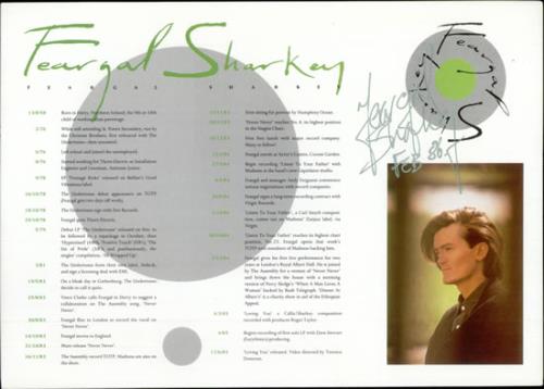 Feargal Sharkey Feargal Sharkey - Autographed Handbill memorabilia UK FEAMMFE508439