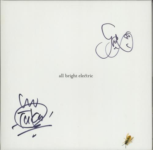 Feeder All Bright Electric - Black & Yellow Vinyl-Autographed 2-LP vinyl record set (Double LP Album) UK FEE2LAL788735