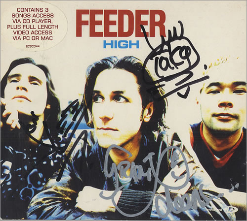 Feeder High - Fully Autographed CD single (CD5 / 5") UK FEEC5HI442391