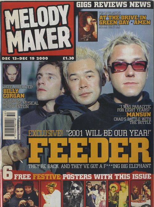 Feeder Melody Maker - December 2000 magazine UK FEEMAME448059