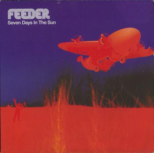 Feeder Seven Days In The Sun - blue vinyl 7" vinyl single (7 inch record / 45) UK FEE07SE181680
