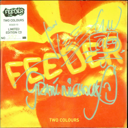 Feeder Two Colours - Autographed! CD single (CD5 / 5") UK FEEC5TW355582