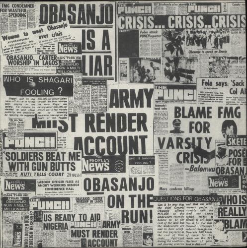 Fela Kuti Coffin For Head Of State vinyl LP album (LP record) UK KUTLPCO868260