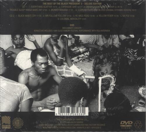 Fela Kuti The Best Of The Black President 2 - Deluxe Edition - Sealed 3-disc CD/DVD Set US KUT3DTH828674