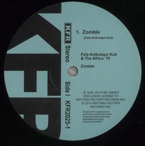 Fela Kuti Zombie vinyl LP album (LP record) UK KUTLPZO878112