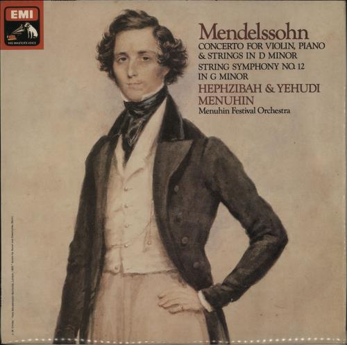 Felix Mendelssohn Concerto For Violin, Piano And Strings In D Minor	 vinyl LP album (LP record) UK M2BLPCO751604