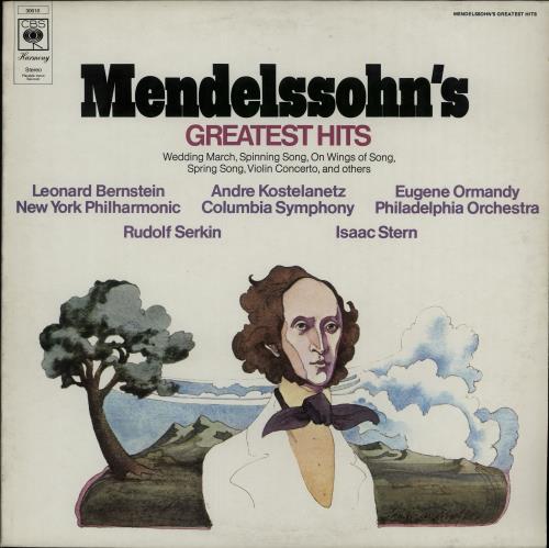 Felix Mendelssohn Mendelssohn's Greatest Hits vinyl LP album (LP record) UK M2BLPME644658