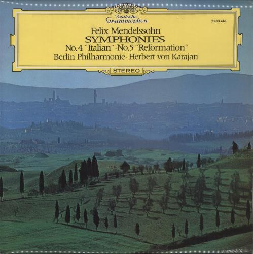 Felix Mendelssohn Symphonies Nos. 4 'Italian' & 5 'Reformation' vinyl LP album (LP record) UK M2BLPSY878196