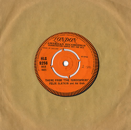 Felix Slatkin Theme From 'The Sundowners' 7" vinyl single (7 inch record / 45) UK FXS07TH484507