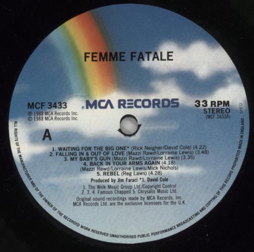 Femme Fatale Femme Fatale vinyl LP album (LP record) UK FB-LPFE557234