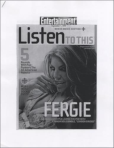 Fergie The Dutchess media press pack US FR6PPTH379076